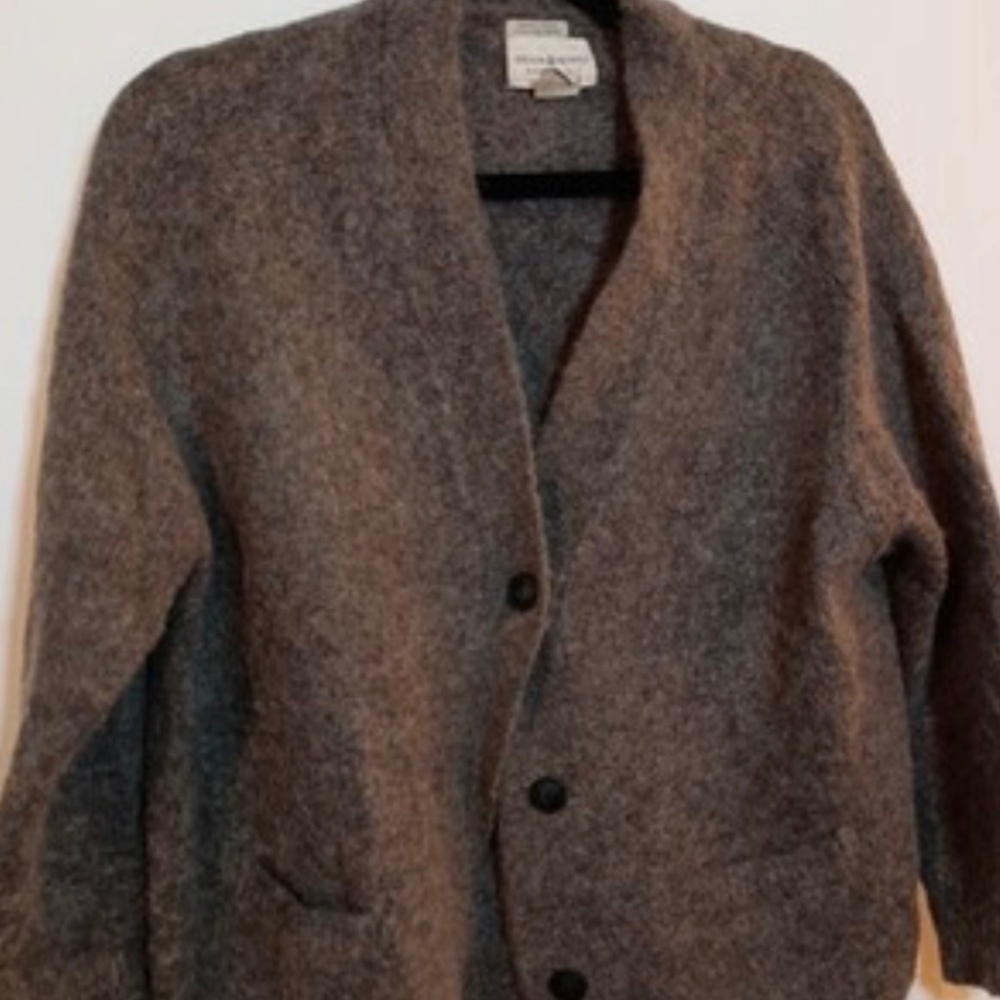 Denim & Supply Ralph Lauren Vintage Cardigan XL Rich Brown Italian Yarn